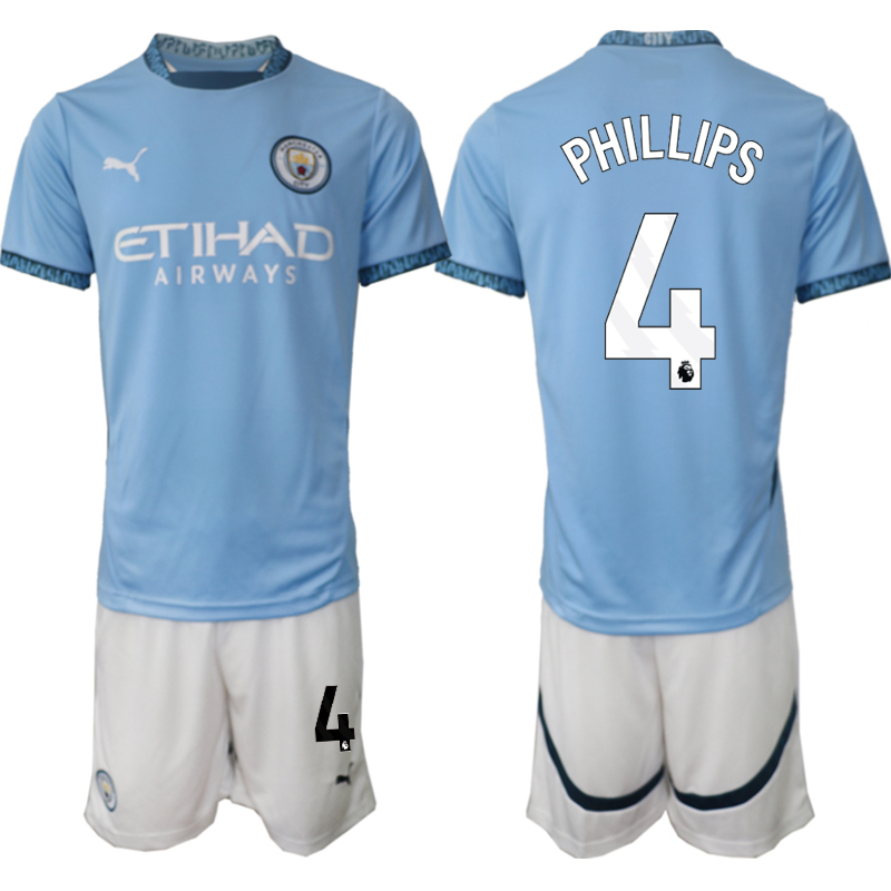 Men 2024-2025 Club Manchester City home blue #4 Soccer Jersey->->Soccer Club Jersey